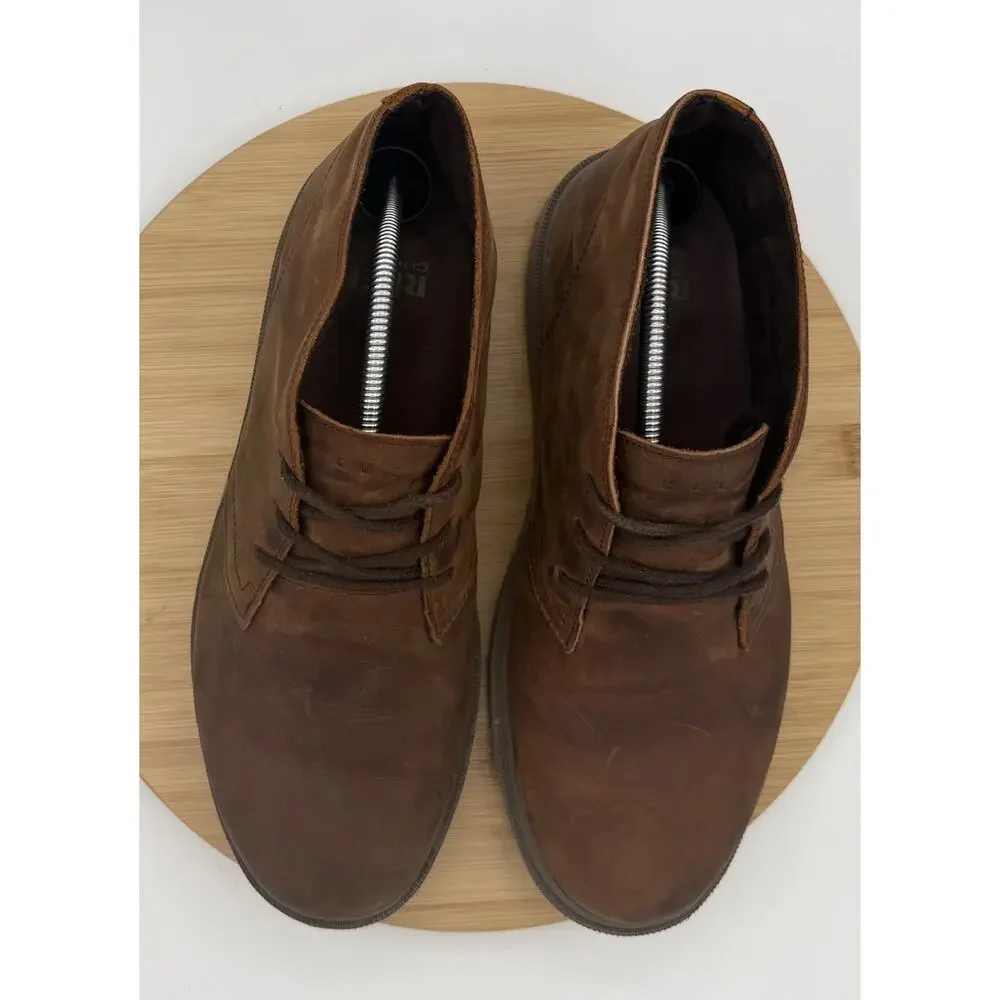REEF Leucadian Brown Leather Chukka Boots Shoes Men’s Size 10.5